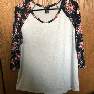 Rue21 Floral Baseball Tee